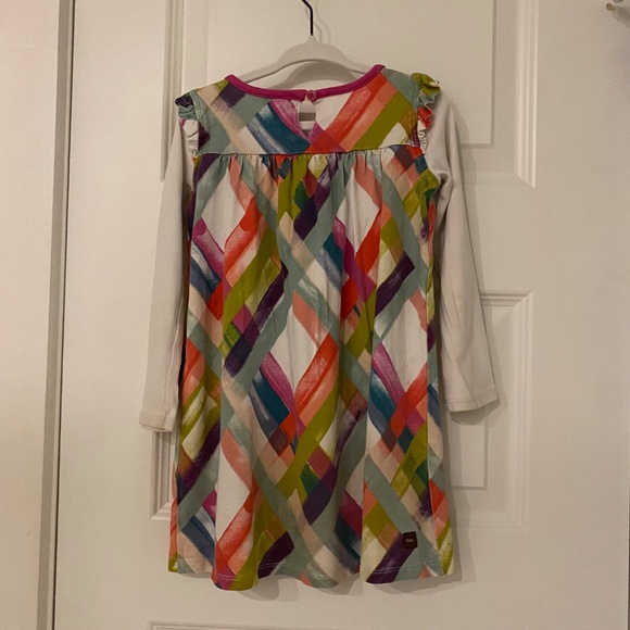 Tea Collection Multicolored Ribbon Stripe Long Sleeved Dress, Size 4T - Picture 2 of 5